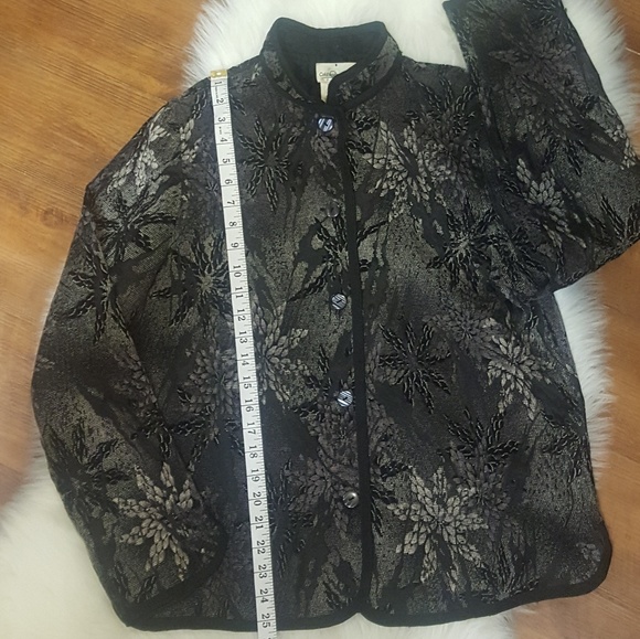 Coldwater Creek Women's Tapestry Reversible Blazer Size M - Picture 7 of 8